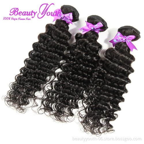 Beauty Youth 7A Grade Deep Wave hair extension human hair ali express
